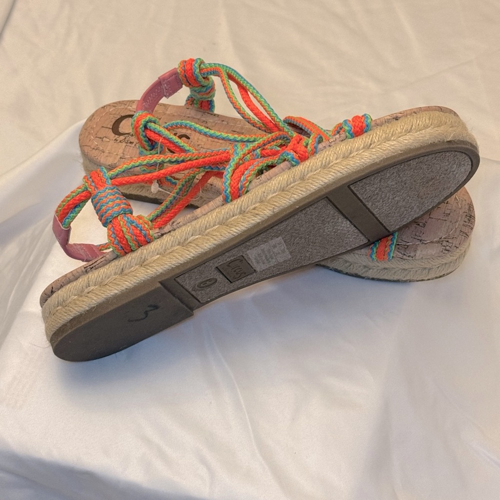 Sam Edelman Circus Carson Athena woven neon sandals. Size 8. New w/o tags - Picture 4 of 7